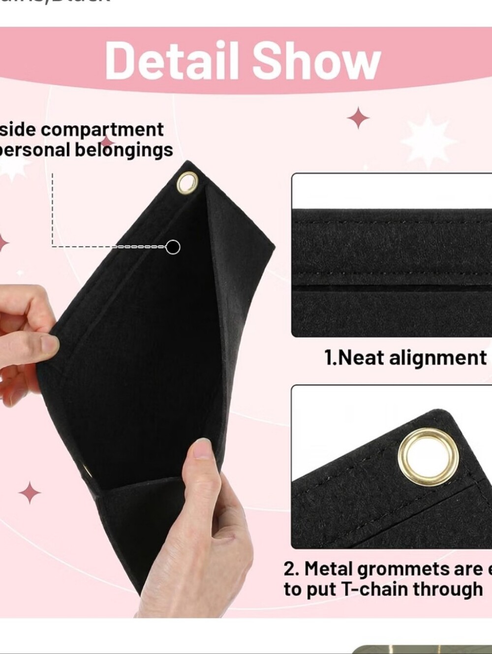 Clutch Cross-body Or Shoulder Conversion Insert - Chain NOT Included - Picture 5 of 6